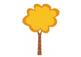 Sticker arbre automne jaune
