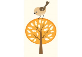 Sticker arbre oiseau
