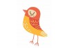 Sticker oiseau rouge