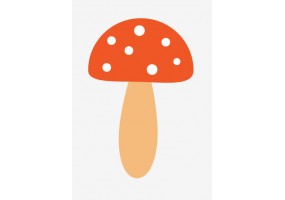 Sticker champignon rouge