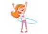 Sticker fille gymnastique cerceau