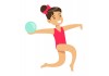 Sticker gymnaste ballon pas cher