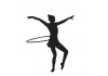 Sticker gymnaste cerceau pas cher