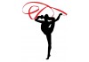 Sticker gymnaste ruban rouge