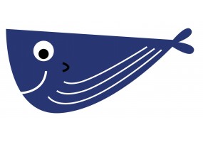 Sticker baleine bleue