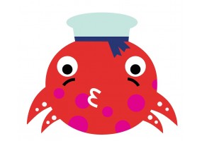 Sticker mural crabe
