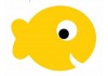Sticker poisson jaune