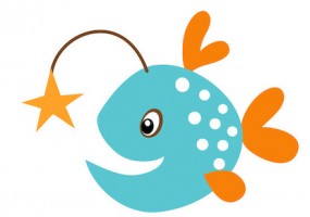 Sticker poisson antenne