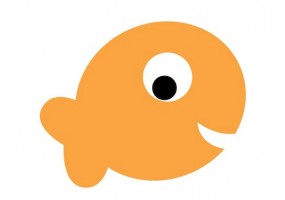 Sticker poisson orange