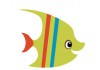 Sticker poisson rayure