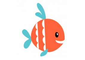 Sticker poisson rouge
