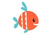 Sticker poisson rouge