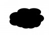 Autocollant mural nuage noir