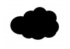 Sticker nuages noir