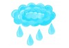 Stickers nuage pluie deco gouttes