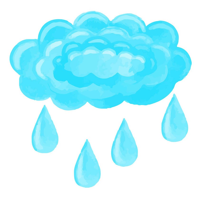 Stickers Deco Nuage Pluie