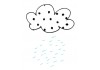 Sticker mural nuage pluie