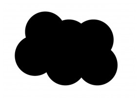 Sticker nuage noir