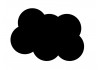 Sticker nuage noir