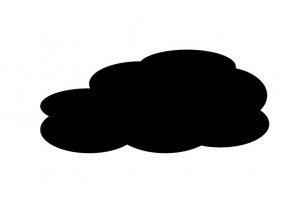 Sticker nuage noir