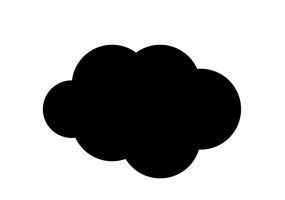 Sticker nuage noir