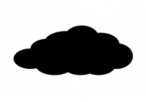 Sticker nuage noir