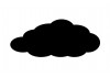 Sticker nuage noir