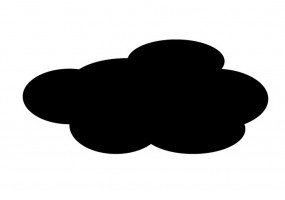 Sticker nuage noir