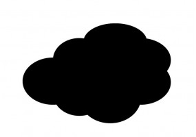 Sticker nuage noir