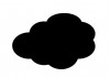 Sticker nuage noir