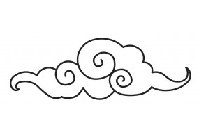 Sticker nuage dessin