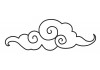 Sticker nuage dessin