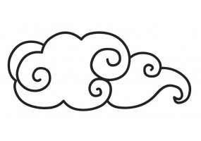 Sticker nuage dessin