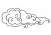 Sticker nuage dessin