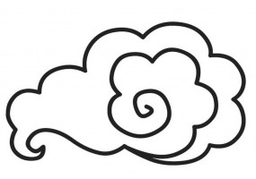 Sticker nuage dessin