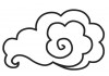 Sticker nuage dessin