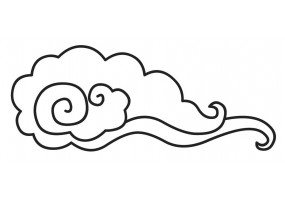 Sticker nuage dessin