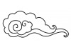 Sticker nuage dessin