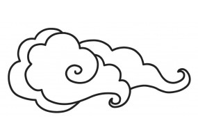 Sticker nuage dessin