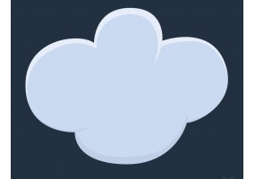 Sticker nuage gris