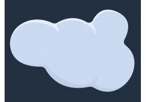 Sticker nuage gris