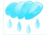 Sticker nuage bleu ciel pluie