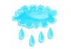 Sticker nuage bleu ciel pluie