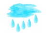 Sticker nuage bleu ciel pluie