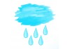 Sticker nuage bleu ciel pluie