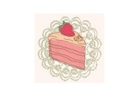 Sticker Gateau avec cerise