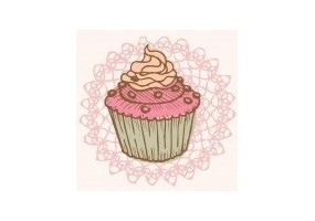 Autocollant Cup cake