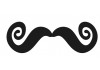 Sticker mural moustache