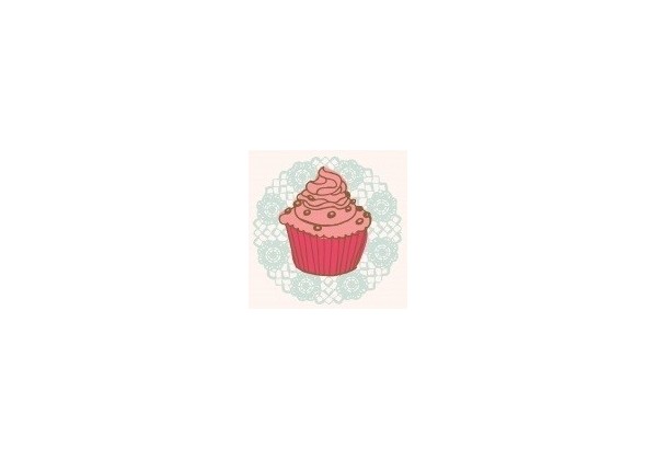 Sticker fille Cup cake