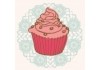Sticker fille Cup cake